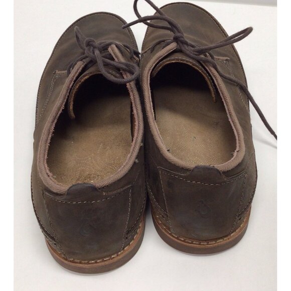 OluKai Honolulu Lace Up Men\'s Brown Leather Oxford Loafers Casual Shoes Size 9 main image 4